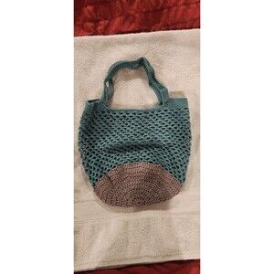 Large teal and Grey market bag